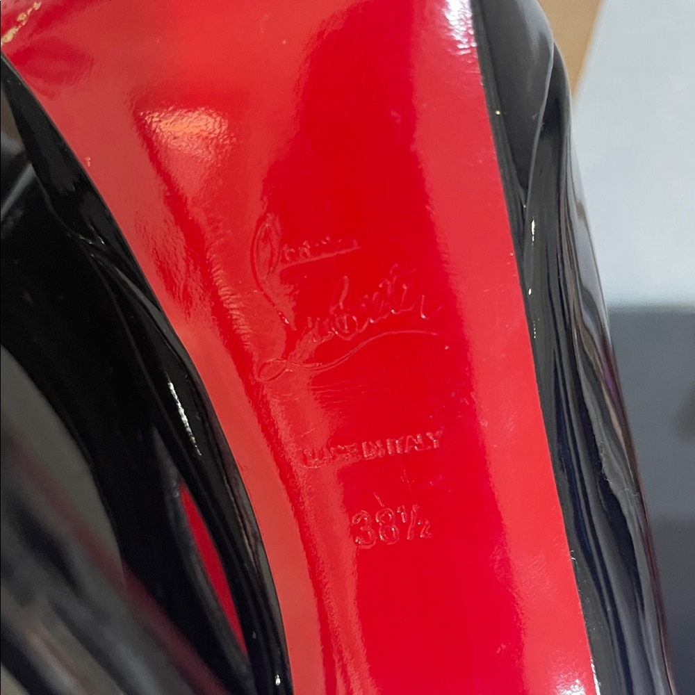 Christian Louboutin Black Patent Leather Heels - Picture 7 of 7